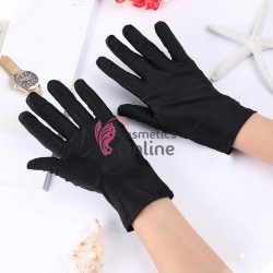 Manusi elegante din lycra simple MNS006KK Negre scurte